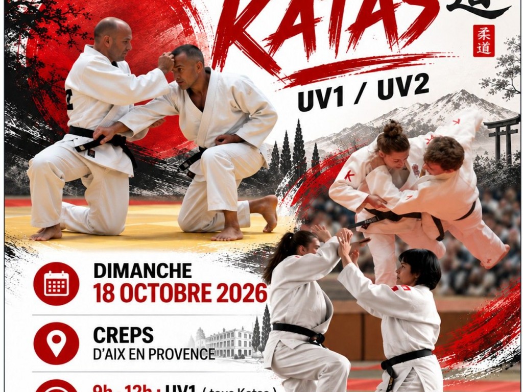 Image de l'actu 'STAGE KATA UV1-UV2 - CREPS AIX EN PROVENCE - DIM 18/10/26'