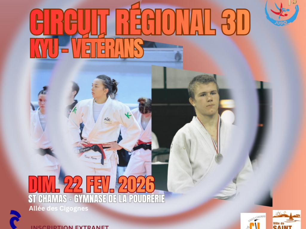 Image de l'actu 'CIRCUIT REGIONAL 3 D - KYU - VETERANS - DIM. 22/02/26'