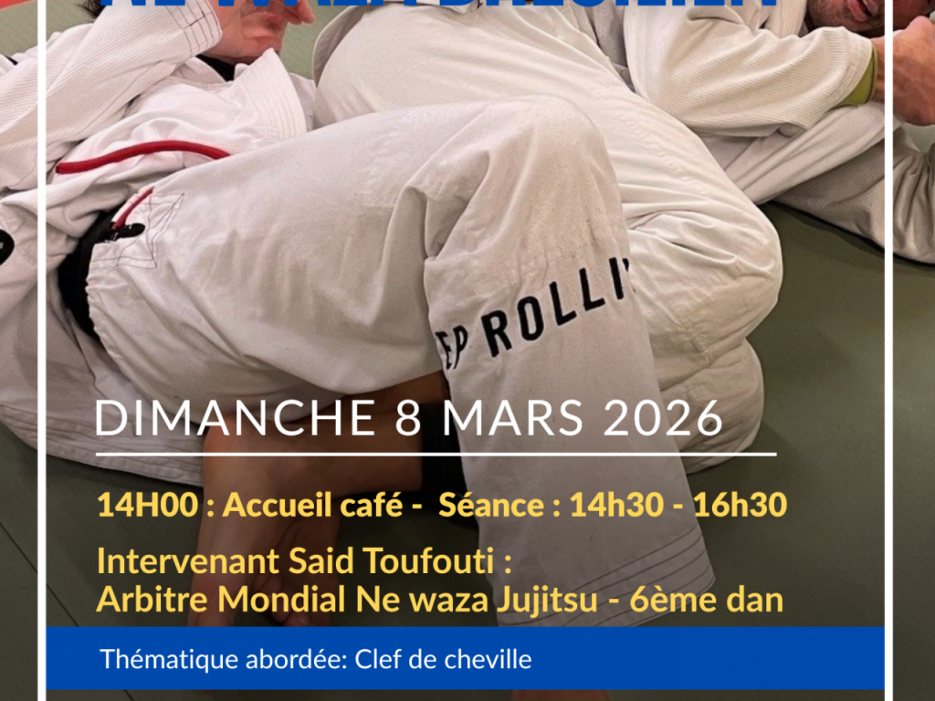 Image de l'actu 'STAGE TECHNIQUE NE WAZA BRESILIEN - DIMANCHE 8/03/26 - ROGNAC'