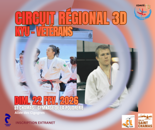 Image de l'actu 'CIRCUIT REGIONAL 3 D - KYU - VETERANS - DIM. 22/02/26'