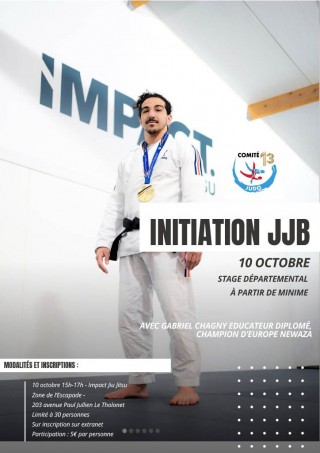 Image de l'actu 'Stage JJB - le 10/10/26 - Impact Jujitsu - Le Tholonet'