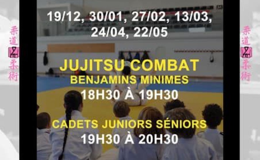 ENTRAINEMENTS DEPARTEMENTAUX  JUJITSU  - MARSEILLE DOJO DE BOUGAINVILLE - 6 DATES A VENIR