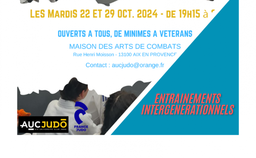 ENTRAINEMENT INTERGENERATIONNEL - AIX EN PROVENCE  - MARDI 29/10/24