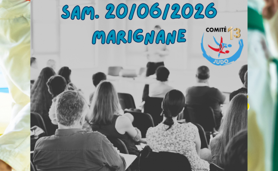 ASSEMBLEE GENERALE 2026  DU COMITE 13 JUDO -  SAMEDI 20/06/2026 - MARIGNANE